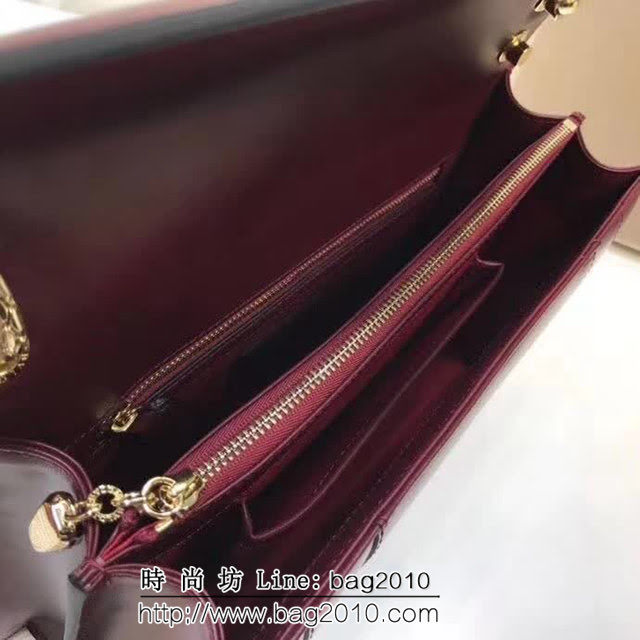 BVLGARI寶格麗 專櫃同步新款 Serpenti雙層琺瑯蛇頭包 鏈條單肩斜挎包 B35362 FYD1336
